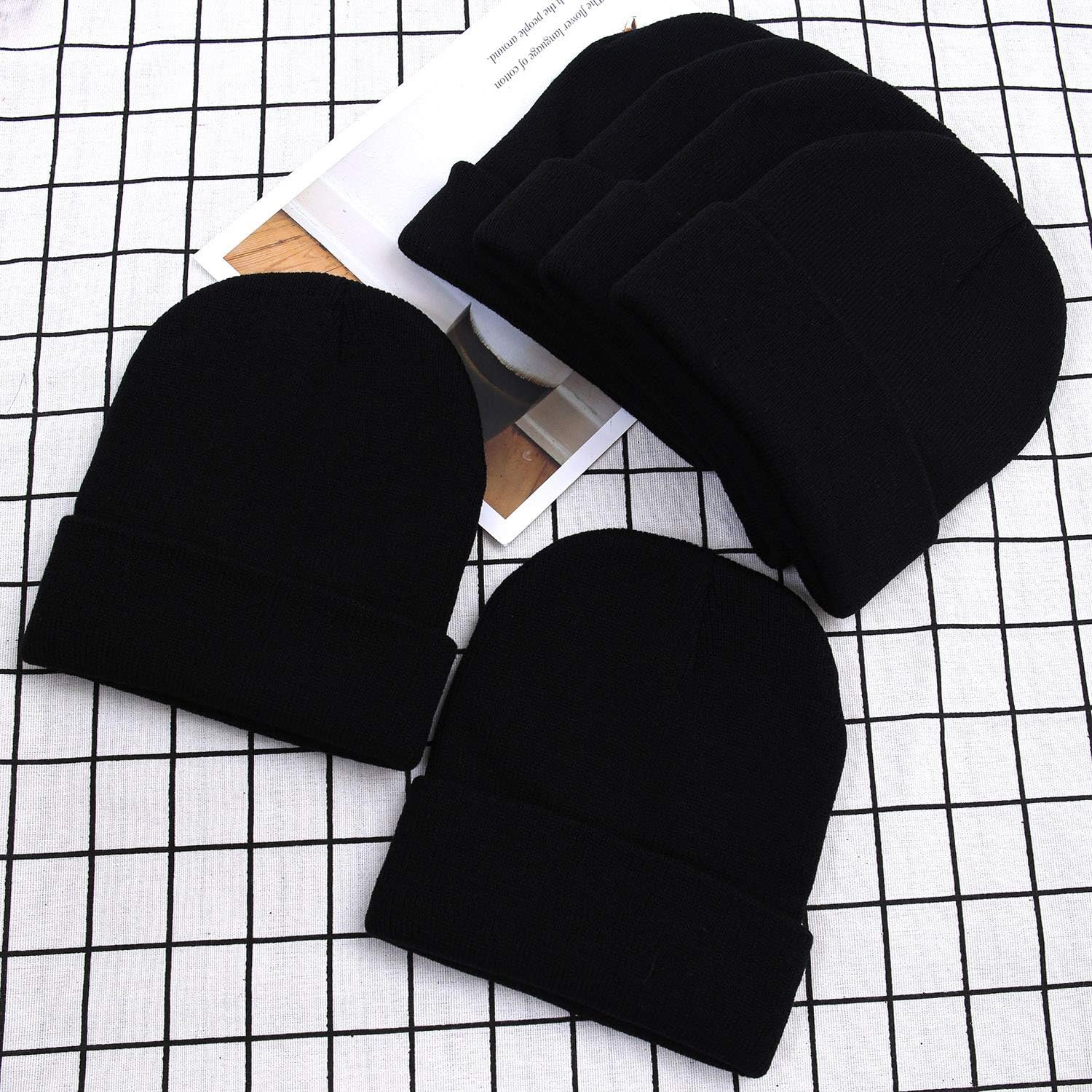 Cooraby Winter Beanie Cap Warm Knit Cuff Skull Beanie Caps for Men or Women - Image 5