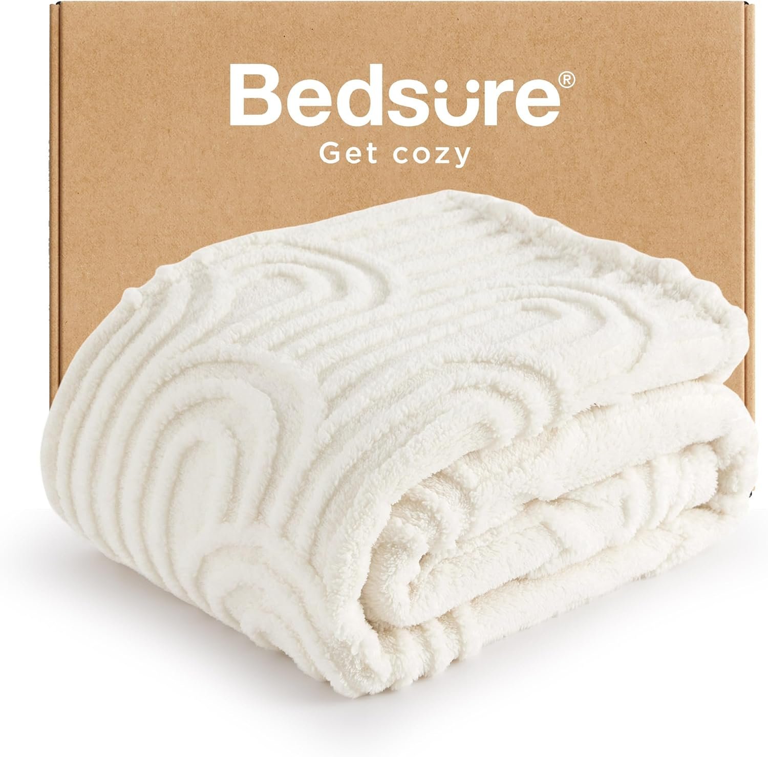 Bedsure Throw Blanket for Women - Super Soft Cozy Blankets for Women Gift, Cute Small Fleece Blanket for Girls, White, 50x60 Inches - Image 2