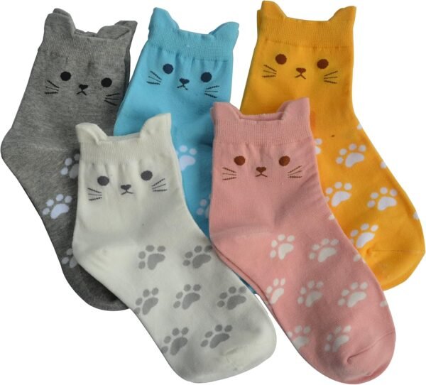Jeasona Women's Cat Socks Cat Gifts Cute Animal Socks Dog Owl Gifts for Women - Image 2