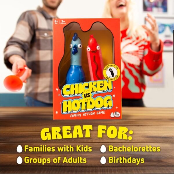 Big Potato Chicken vs Hotdog: The Ultimate Challenge Party Game for Flipping-Fun Families, Board Game for Game Nights - Image 6