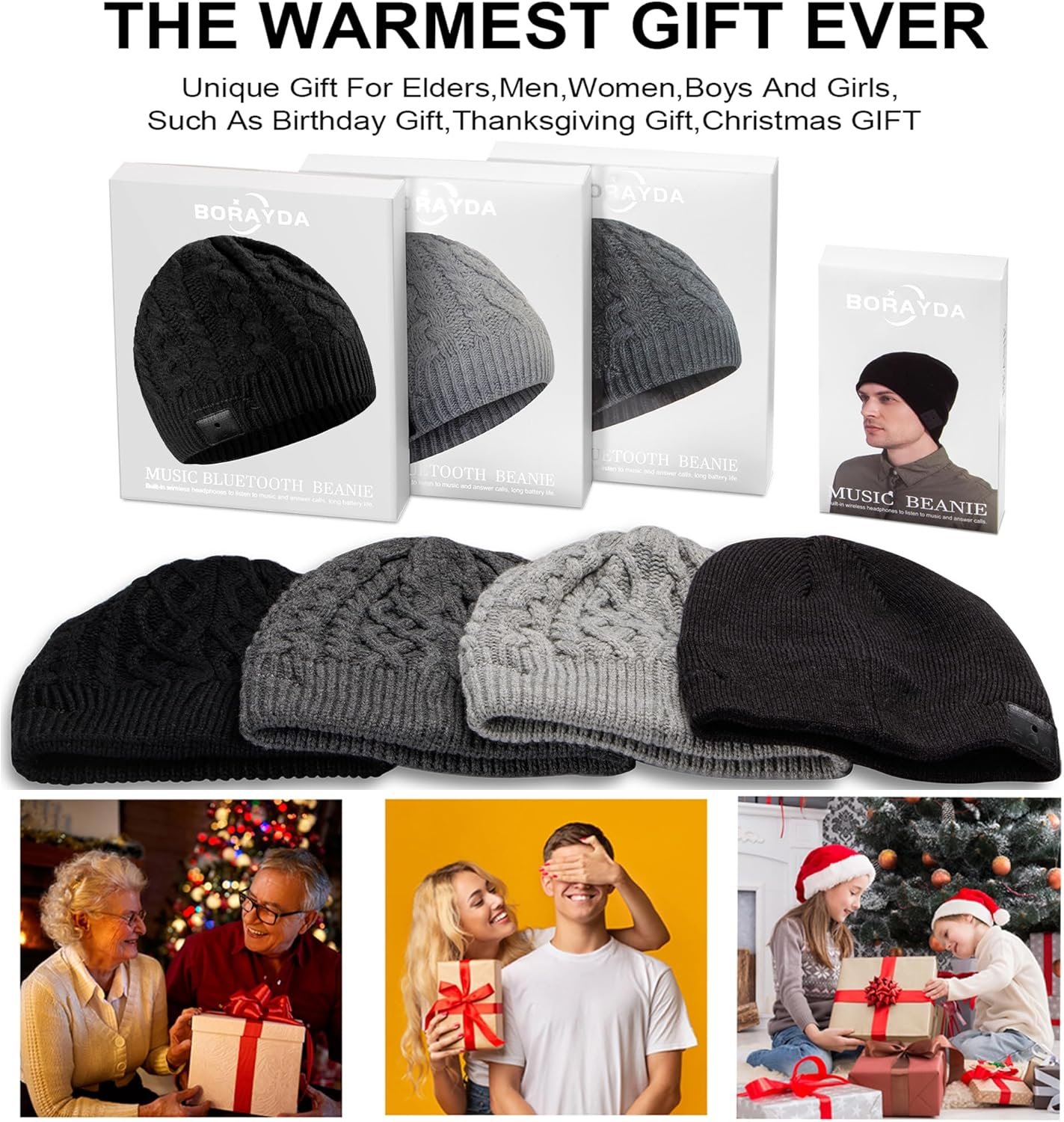 Bluetooth Beanie, HD Stereo, Built-in Mic, Men's/Women's Christmas Electronic Gifts - Image 7