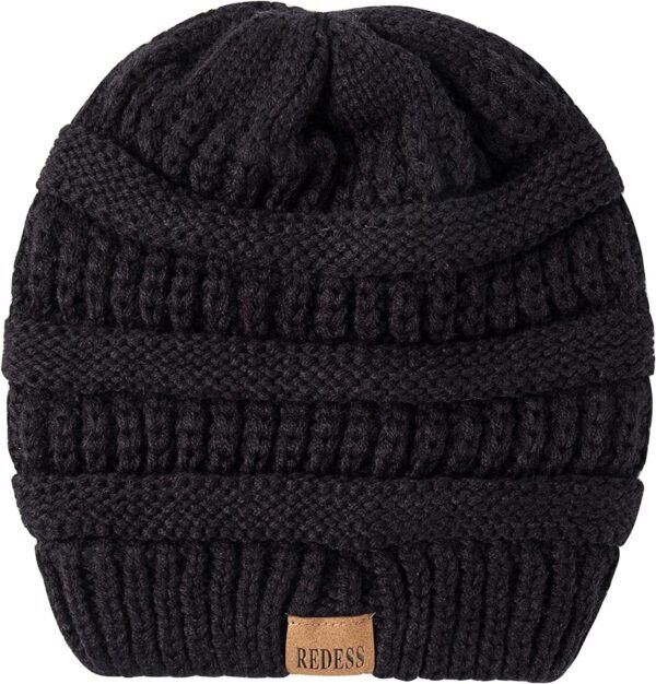 REDESS Slouchy Beanie Hat for Men and Women Winter Warm Chunky Soft Oversized Cable Knit Cap - Image 5