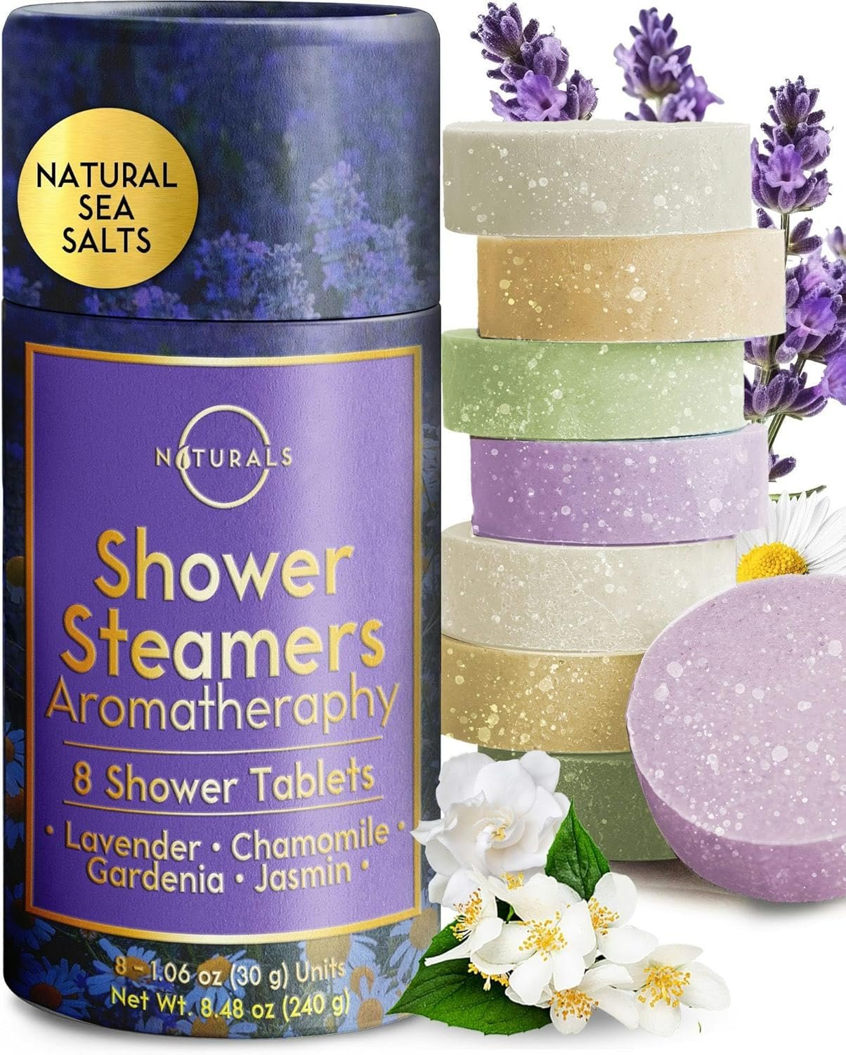 8-Pcs Shower Steamers Aromatherapy - Birthday Gifts for Women - Shower Bombs Aromatherapy, Eucalyptus Shower Steamer Relaxation Spa Gifts Shower Bomb - Self Care Unique Gifts for Women and Men - Image 2