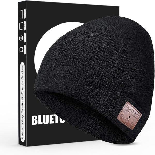 Bluetooth Beanie, Bluetooth 5.2 Wireless Beanies Hats, HD Stereo and Built-in Microphone - Image 2