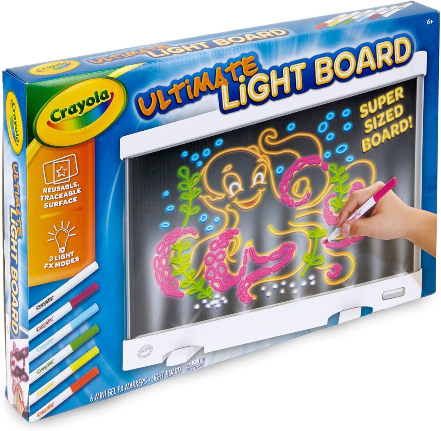 Crayola Ultimate Light Board - White, Kids Drawing Tablet, LED Drawing Board for Kids, Holiday Gift for Boys & Girls, Toys for Kids, 6+ - Image 4
