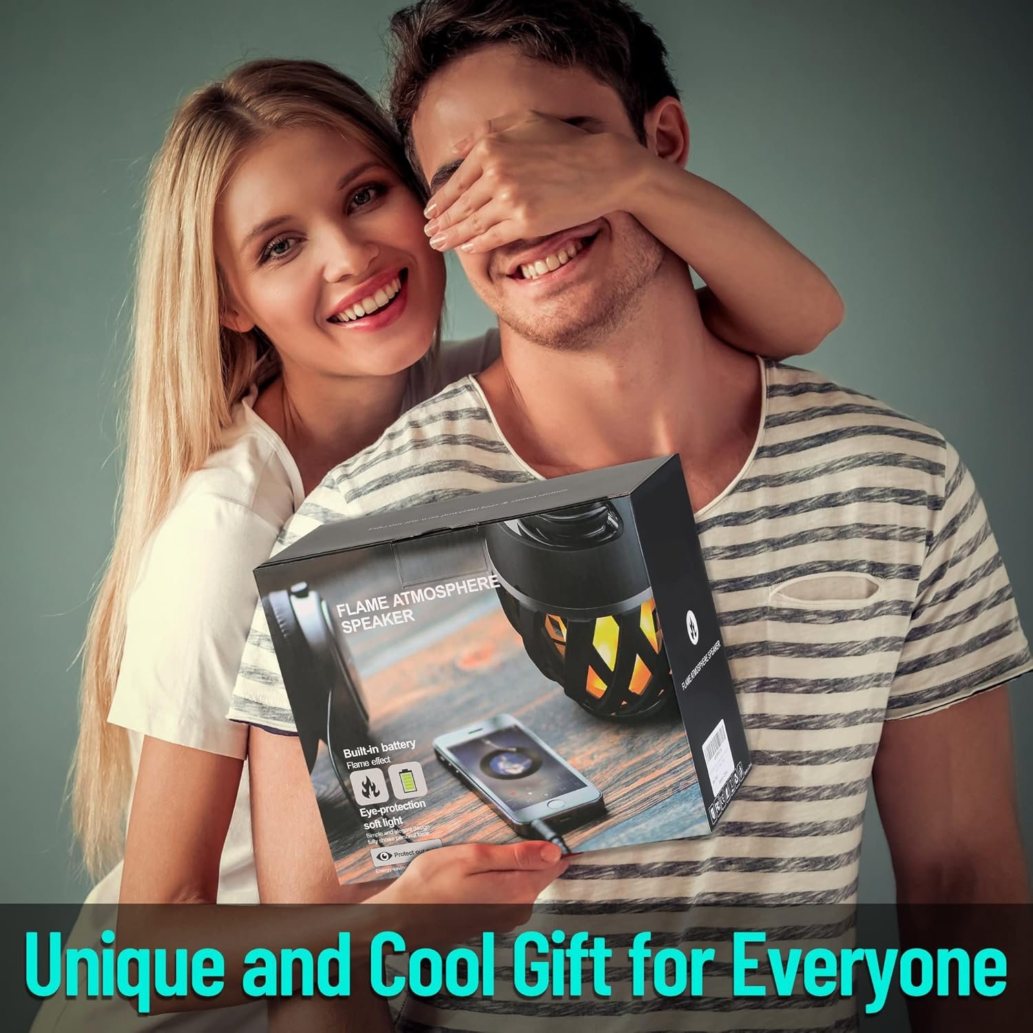 2 Pack Outdoor Bluetooth Speakers Waterproof Wireless, Birthday Gifts for Men Dad, LED Flame Ambient Light, Camping Patio Accessories, Unique Gifts for Him Husband Boyfriend Dad Gifts - Image 8