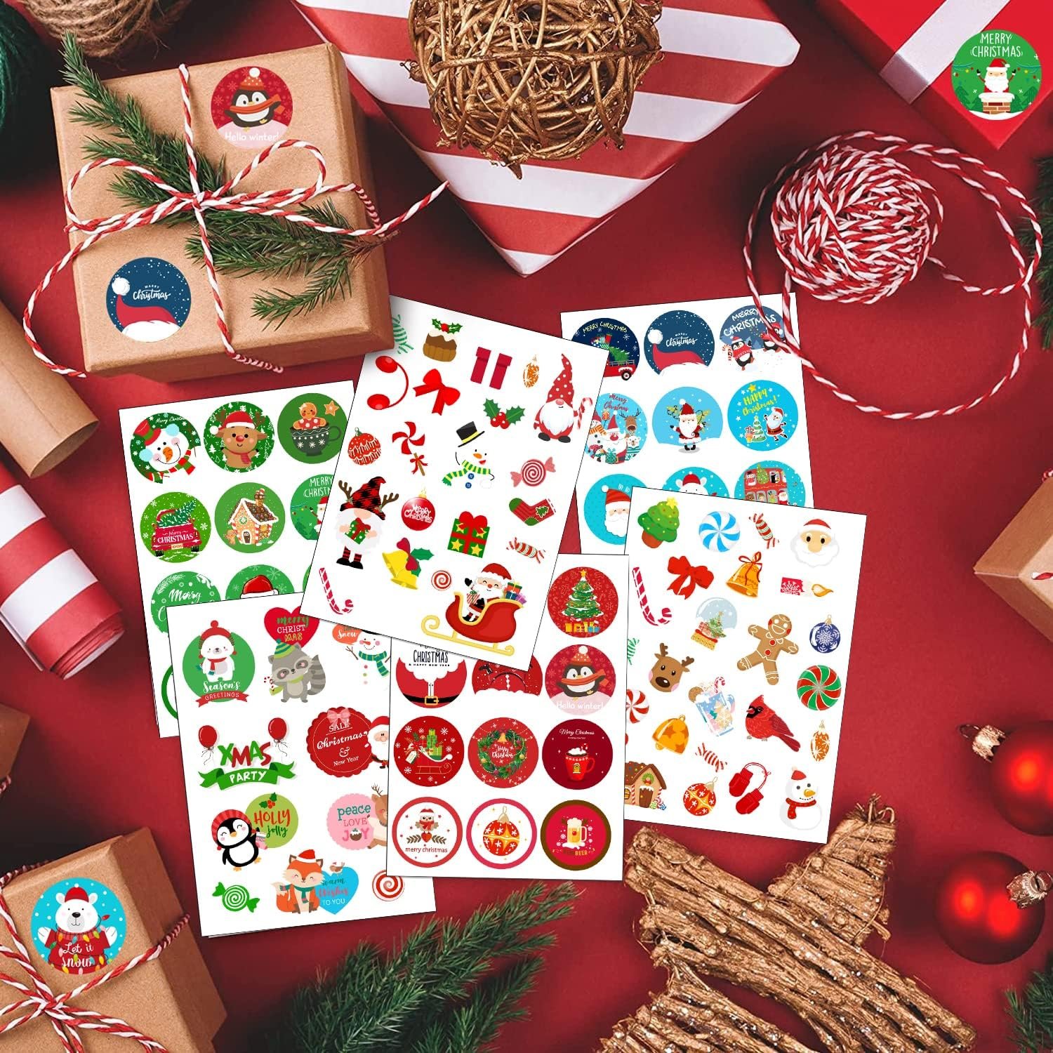 IMISHM 426pcs Christmas Stickers for Kids Christmas Ornament Stickers Christmas Stickers Bulk Holiday Stickers Christmas Stickers for envelopes Crafts Cards - Image 6