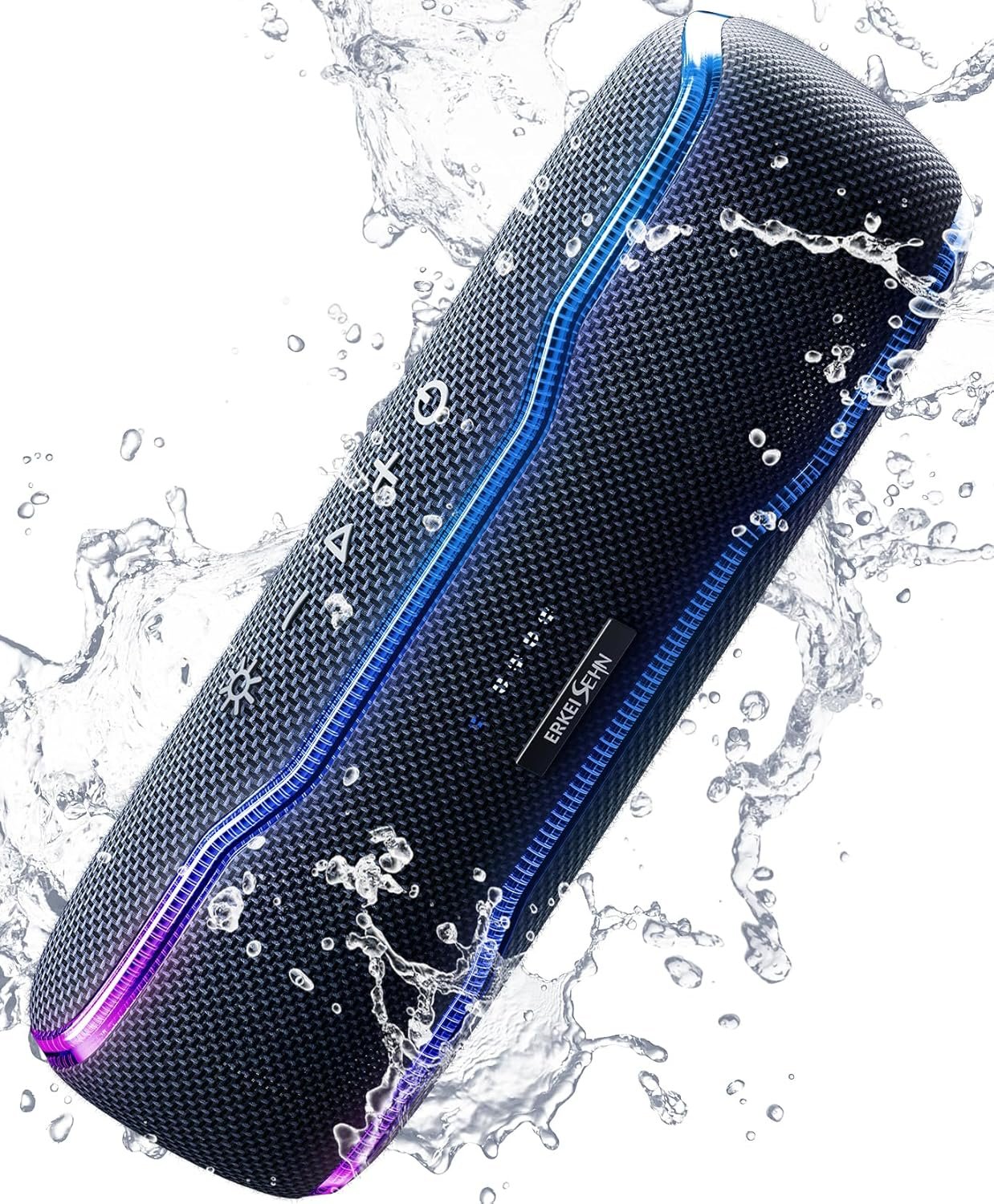 Portable Bluetooth Speaker, IPX7 Waterproof Wireless Speaker with Colorful Flashing Lights, 25W Super Bass 24H Playtime, 100ft Range, TWS Pairing for Outdoor, Home, Party, Beach, Travel - Image 2