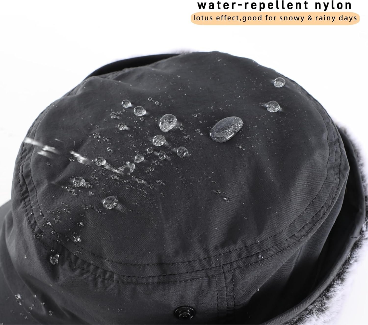 Connectyle Men's Winter Hat with Visor Warm Earflaps Hat Fully Lined Faux Fur Baseball Cap Trapper Hunting Hats - Image 6