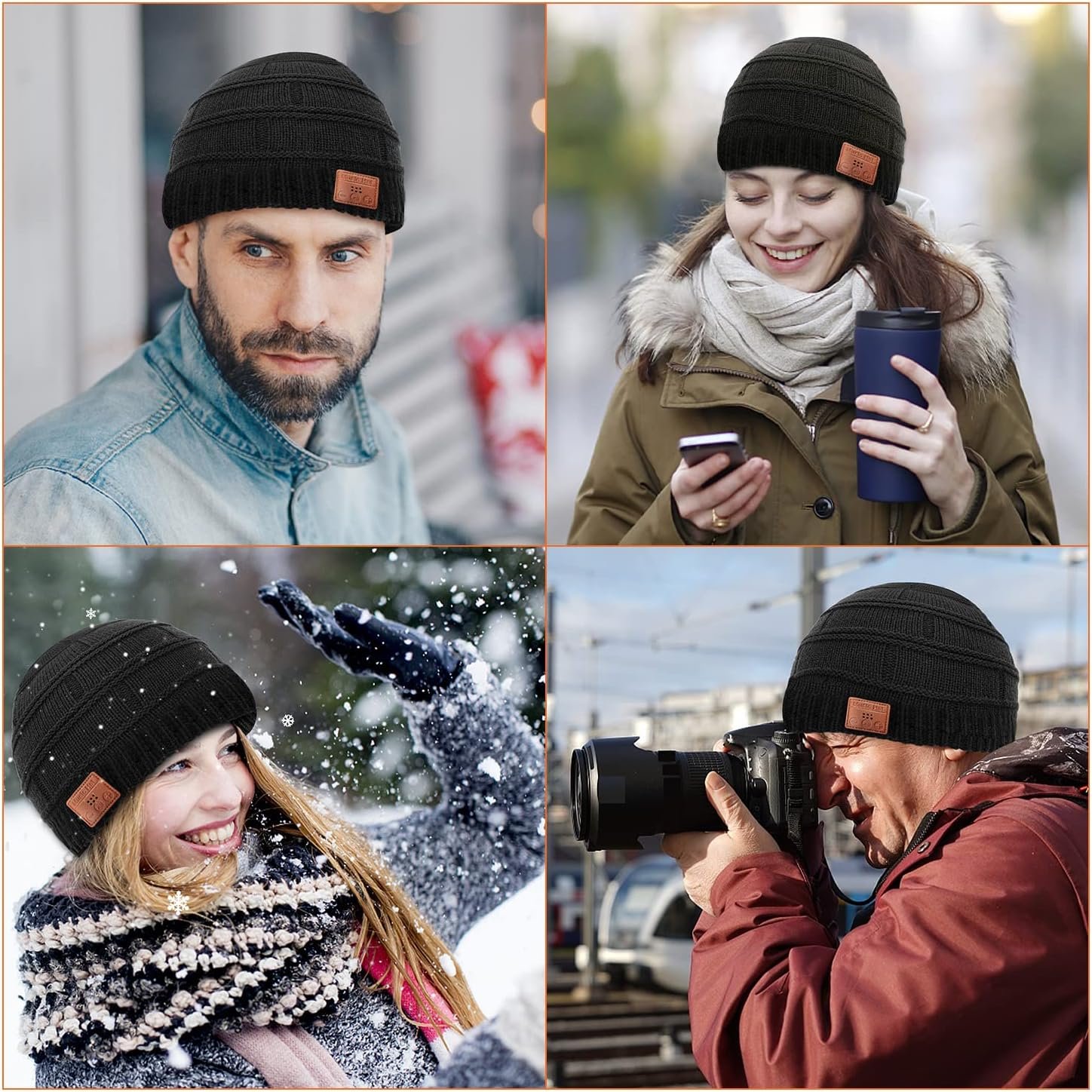 Wireless Beanie Hat, Men Gifts Wireless 5.2 Headphone Unique Gifts Wireless Hat for Men Winter Knit Hats Tech Gifts Mens Gift Ideas Christmas Stocking Stuffers Gifts for Men Women Teen Boys Black - Image 7