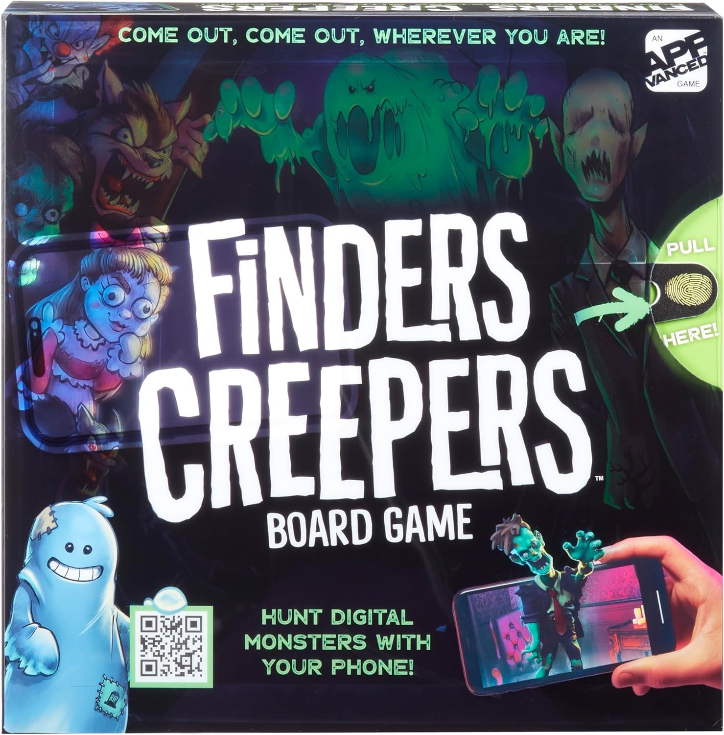 Micro Games of America™ Finders Creepers Board Game an App-Vanced™ Game – Hunt Digital Monsters with Your Phone, 2-4 Players, Ages 8+ - Image 2
