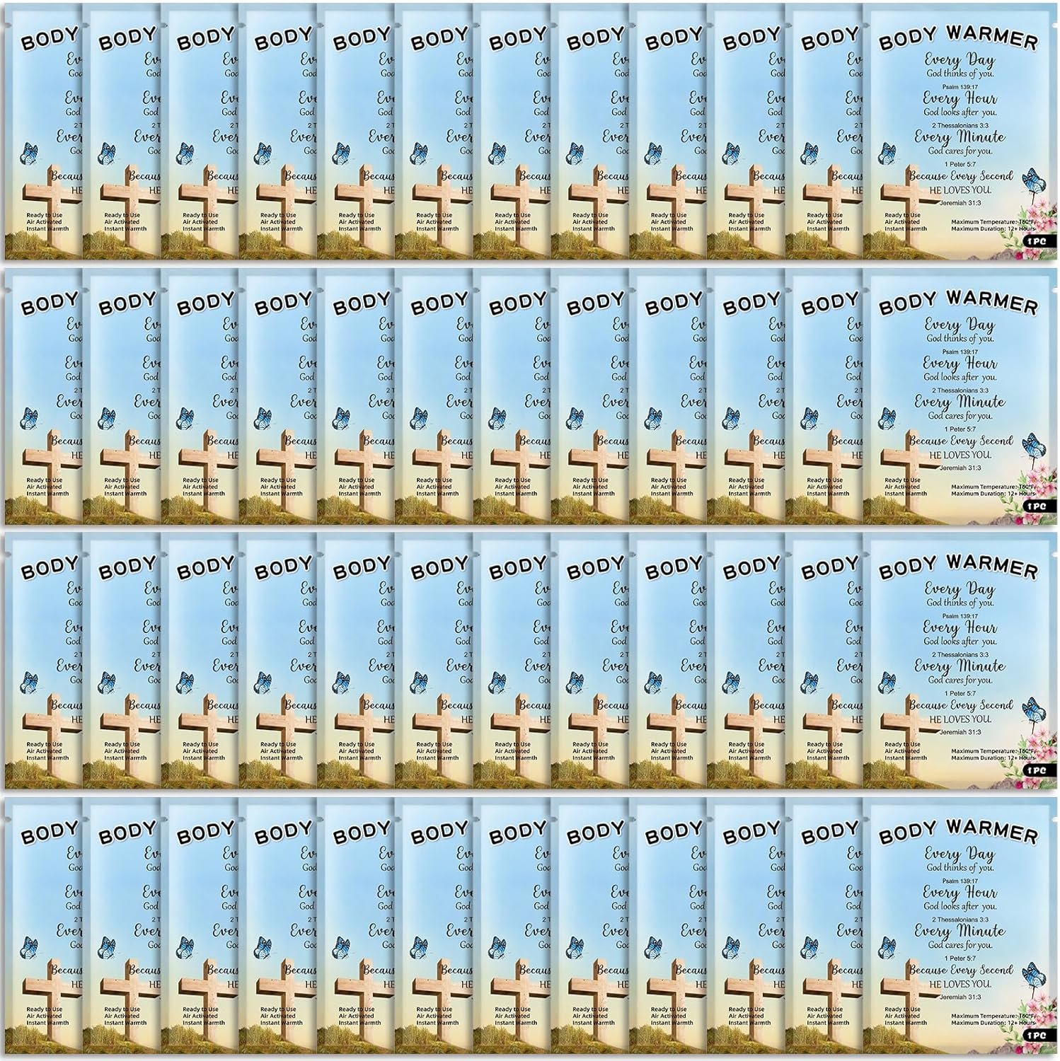 48 Pcs Christmas Body Warmers Gifts Bulk Bible Body Warmers for Cold Weather Disposable Adhesive Christian Body Warmers Homeless Gifts Hand Warmers Patch for Homeless Employee Appreciation Gifts - Image 2