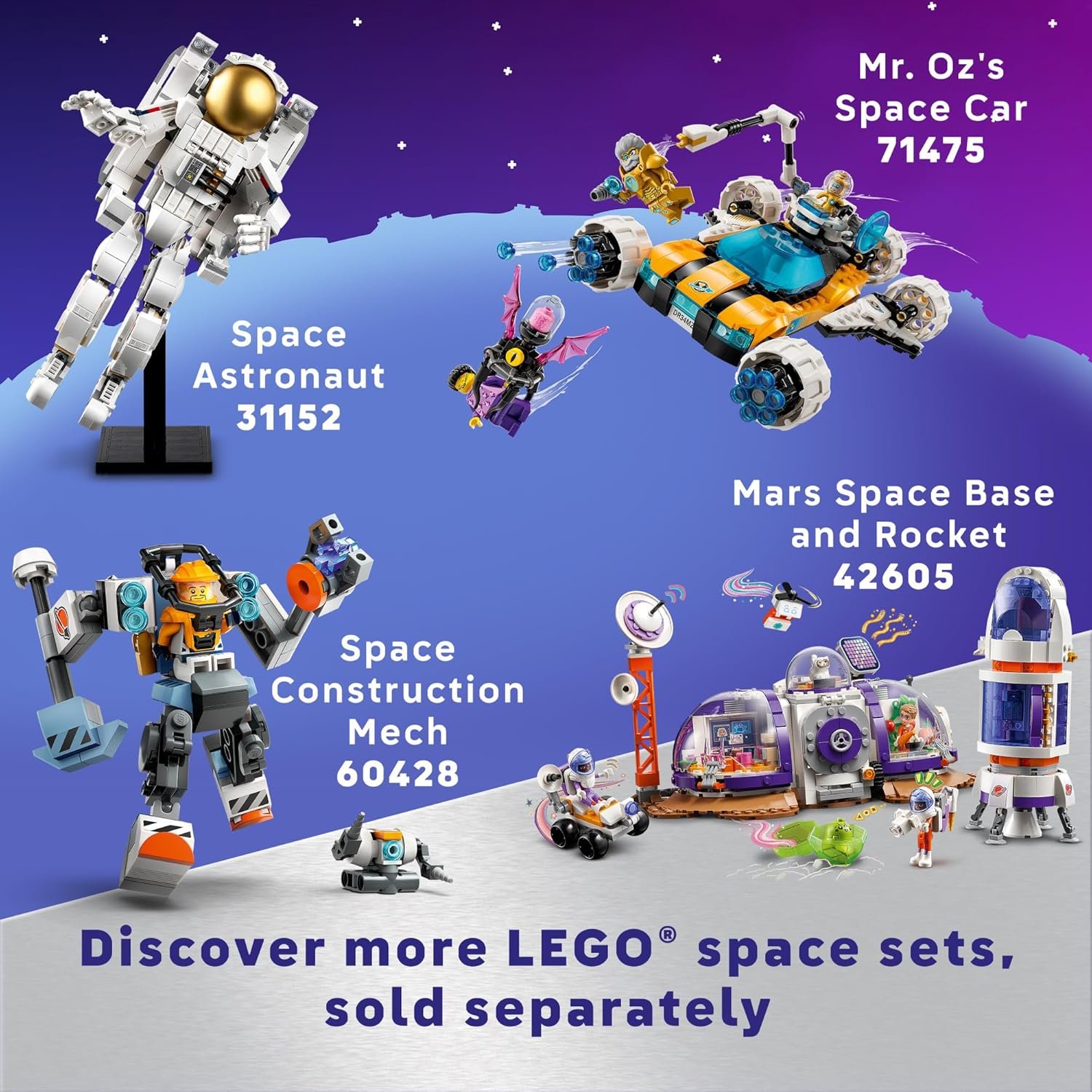LEGO Classic Creative Space Planets Building Toy Set - Space Toy for Kids, Boys & Girls, Ages 5+ - Includes Alien, Rocket Ship, & Glow in The Dark Bricks - Gift for Christmas - 11037 - Image 8