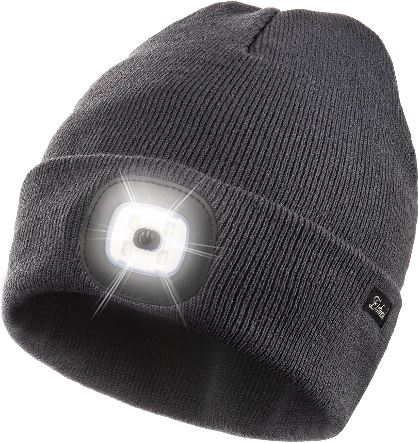 Etsfmoa Unisex Beanie with The Light Gifts for Men Dad Father USB Rechargeable Caps - Image 2