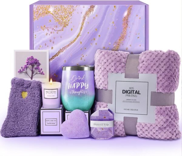 Birthday Gifts for Women, Get Well Soon Gifts, Relaxing Spa Care Package with Luxury Flannel Blanket - Valentines, Mothers Day, Christmas Gifts for Women, Mom, Wife, Girlfriend, Friends, Sis - Image 2