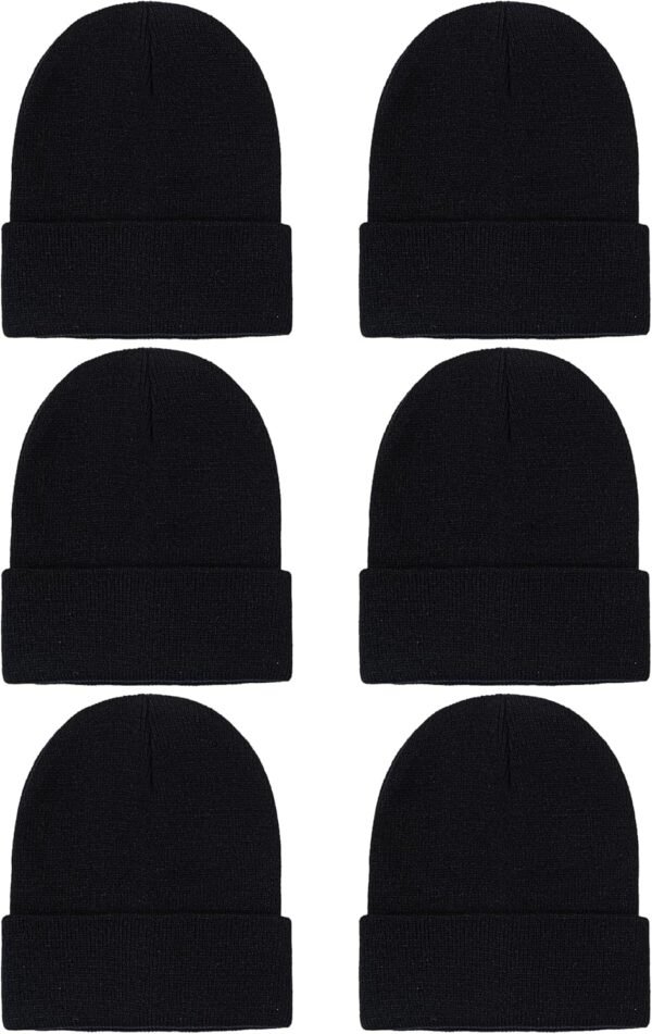 Cooraby Winter Beanie Cap Warm Knit Cuff Skull Beanie Caps for Men or Women - Image 2