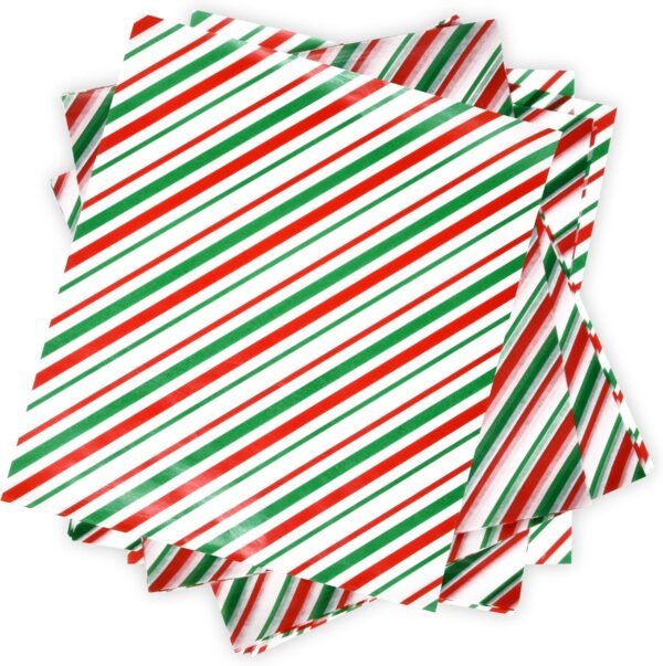 Gift Boutique 120 Sheets Christmas Wax Paper Parchment Paper Cookie Food Liners Colored Candy Wax Baking Grease Proof Holiday Wrapping Papers for Gifts - Image 2
