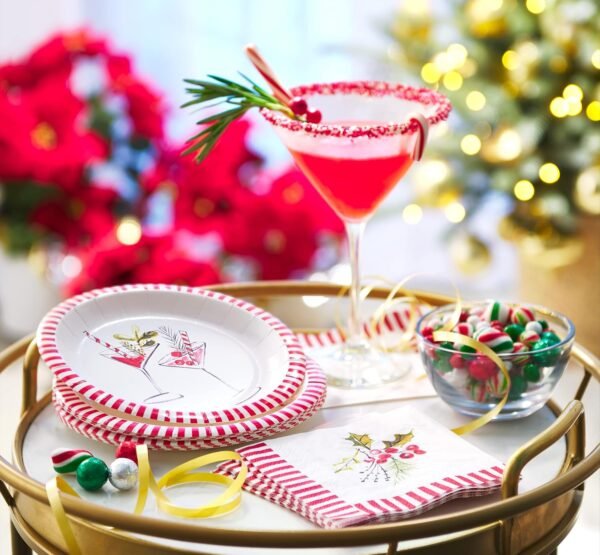 American Greetings 50-Count 5 in. x 5 in. Beverage Napkins by Kathy Davis, Christmas Party Supplies - Image 5