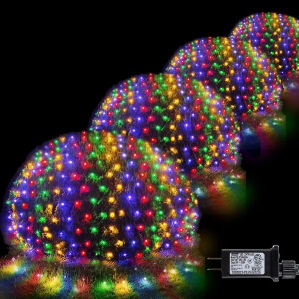 21ft x 5ft 360 LED Colorful Christmas Net Lights, 8 Modes Connectable Outdoor String Lights for Yard, Garden, Party Decor - Image 2