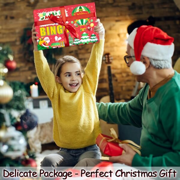 Christmas Bingo Game for Kids 24 Players, Christmas Bingo Cards Christmas Party Games for Family School Classroom Winter Party Supplies Favors Gifts - Image 4