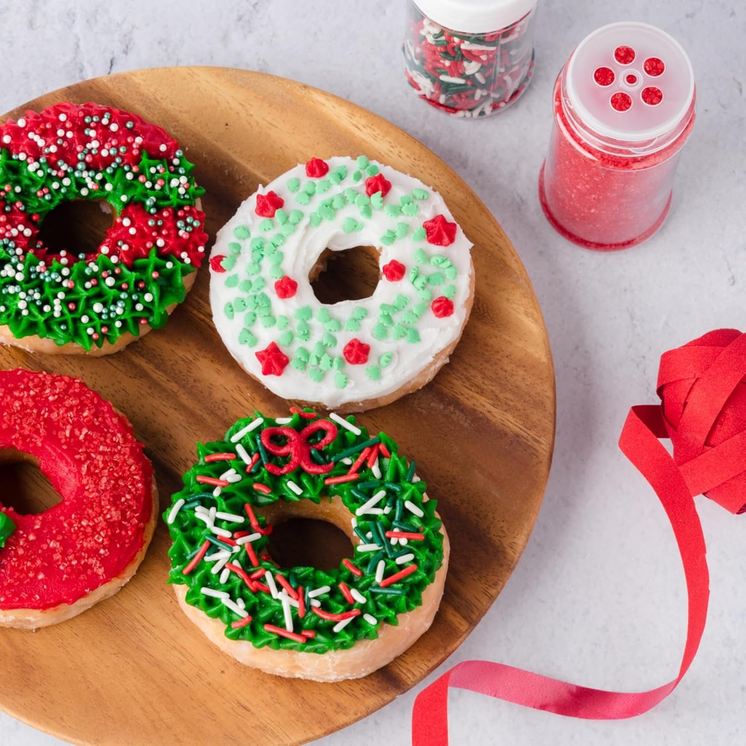 Sweets Indeed, Christmas Sprinkles, 4 Pack, Holiday Edible Sprinkle Mix, Perfect for Cake Decorations, Baking, Ice Cream, Cookies, Cupcake Topper (Christmas) - Image 10