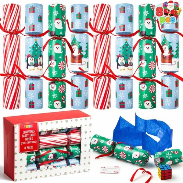 JOYIN 8 Pack Christmas Party Favor Non-Snap Christmas Party Table Favors with Holiday Party Favor Supplies for Kids and Adults, Christmas Parties, Dinners and Holidays - Image 2