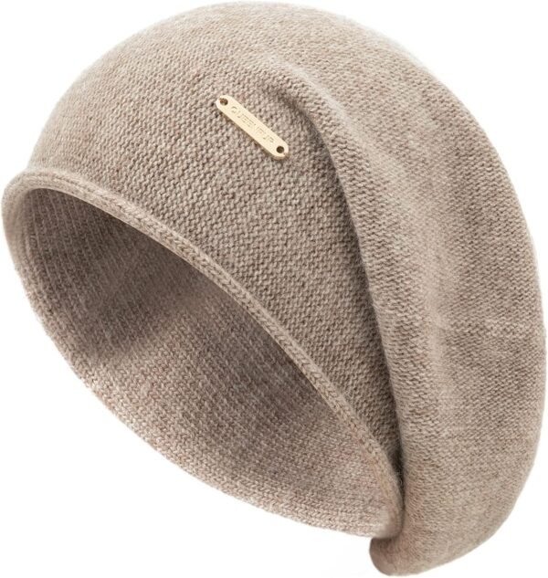 QUEENFUR Knit Slouchy Beanie Hats for Women Cashmere Ski Cap Knitted Wool Soft Warm Winter Hat - Image 2