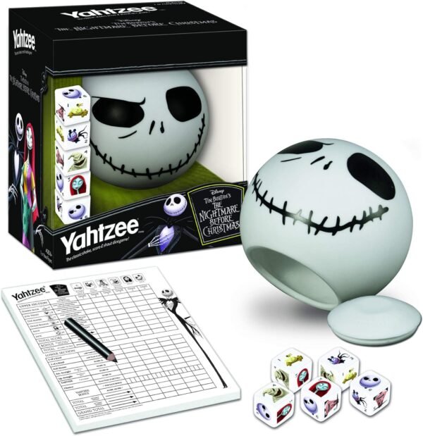 Disney Yahtzee The Nightmare Before Christmas Dice Game | Collectible Jack Skellington Toy | Family Dice Game & Travel Games - Image 4