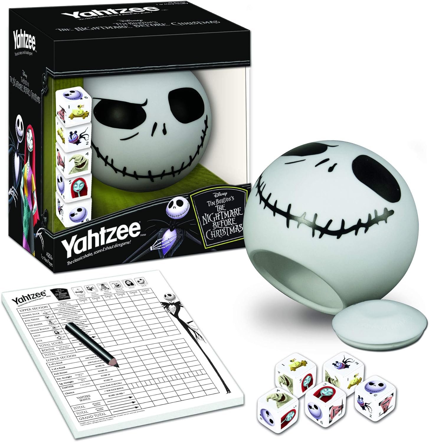 Disney Yahtzee The Nightmare Before Christmas Dice Game | Collectible Jack Skellington Toy | Family Dice Game & Travel Games - Image 4