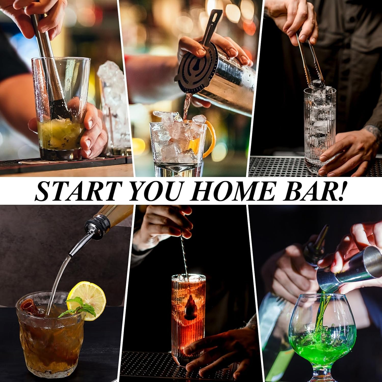 Cocktail Shaker Set with Stand - 25pcs Mixology Bartender Kit 25oz Professional Bar Tools Set Bar Accessories for Drink Mixing, Bartender Gifts for Home Bar, Parties - Image 7