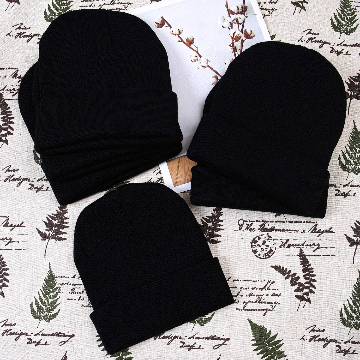 Cooraby Winter Beanie Cap Warm Knit Cuff Skull Beanie Caps for Men or Women - Image 8