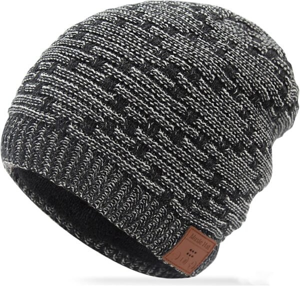 Music Beanie Women Beanie Hat Wireless Headset Headphones Music Audio Womens Girls Winter Cap with Mic HandsFree Outdoor Sports Stereo Earphone - Image 2