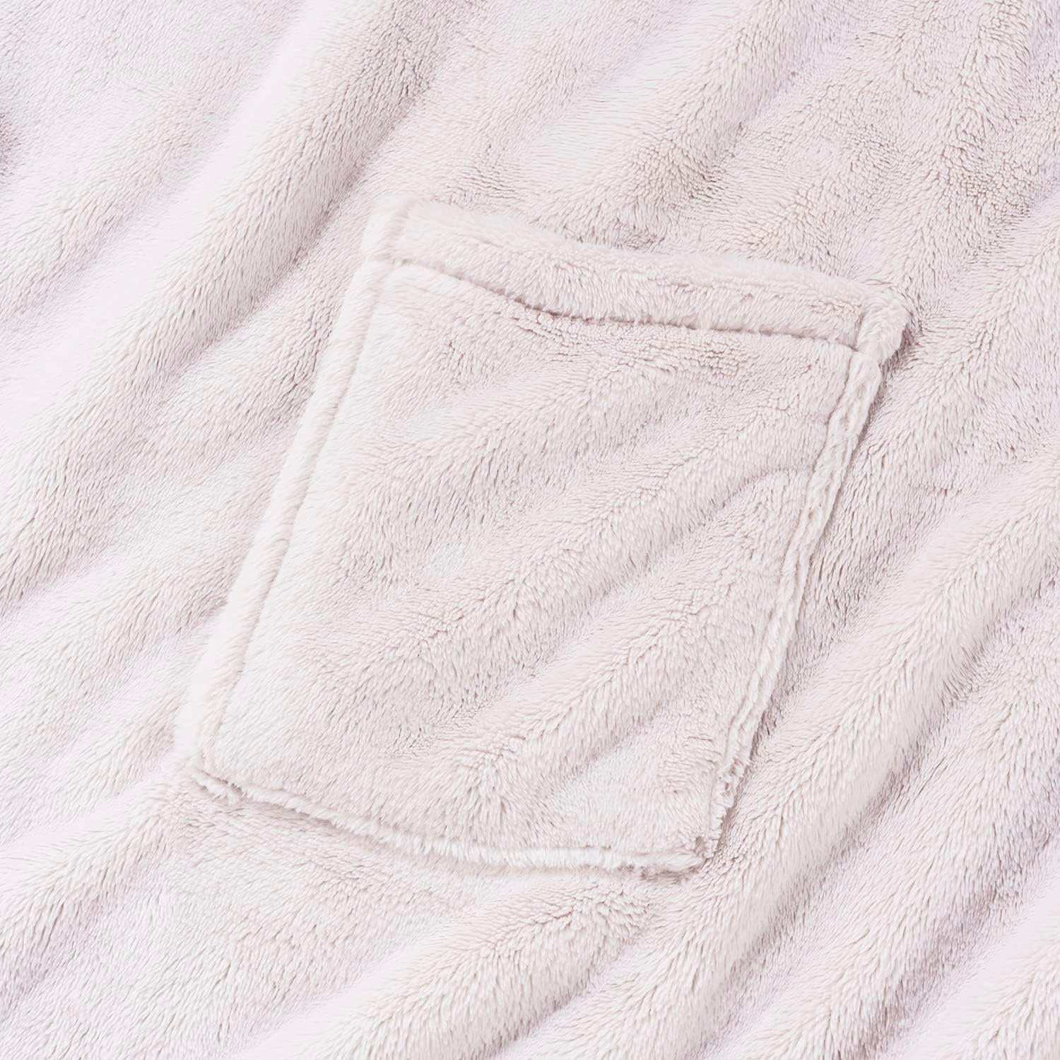 Berkshire Blanket Primalush™ Wearable Blanket, Cozy Loungewear Pocketed Plush Cape Wrap for Adults & Teens(Moonbeam, One Size 58"X64") - Image 6