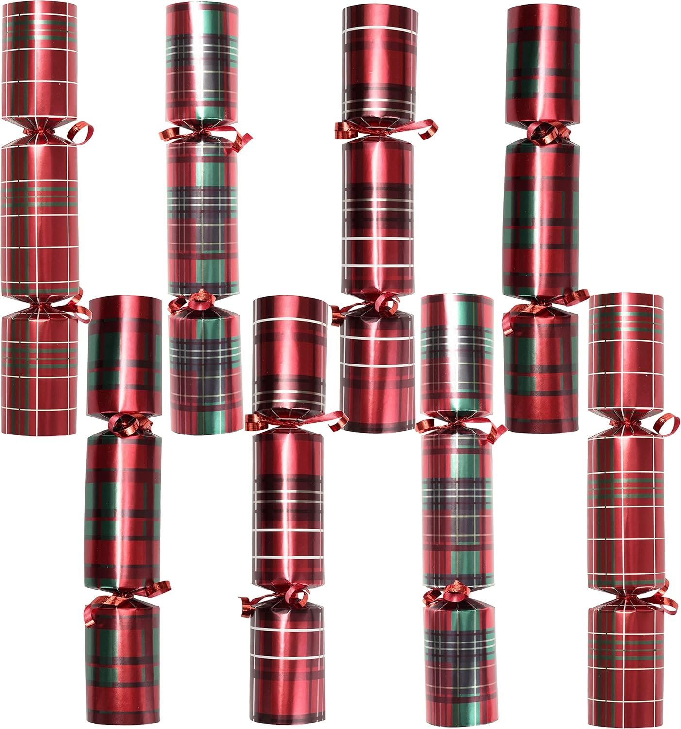 JOYIN 8 Pack Christmas Non-Snap Party Favor, Red Check Plaid Party Table Favor Includes Party Hat, Jokes & Gifts, Xmas Gifts Prizes for Christmas Holiday Dinner Traditions Party Supplies - Image 8