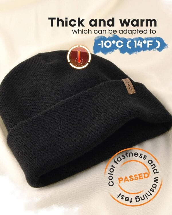 FURTALK Beanie for Men Women Cuffed Thick Knitted Unisex Winter Hat Beanies Skull Cap - Image 3
