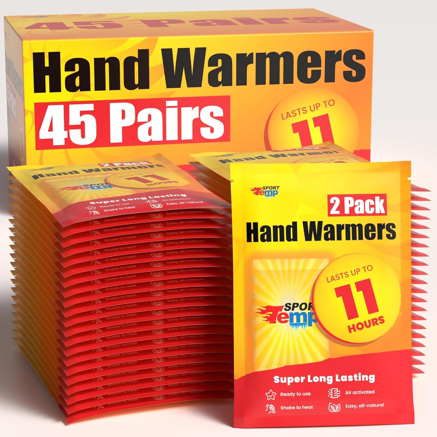 Hand Warmers - Up to 11 Hours of Heat, Super Long Lasting - Easy, All Natural - Air Activated, for Body, Hands & Toes - Odorless Hot Hand Warmer - Sport Temp - Image 2
