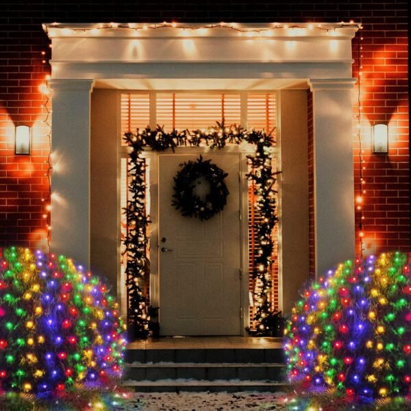21ft x 5ft 360 LED Colorful Christmas Net Lights, 8 Modes Connectable Outdoor String Lights for Yard, Garden, Party Decor - Image 4