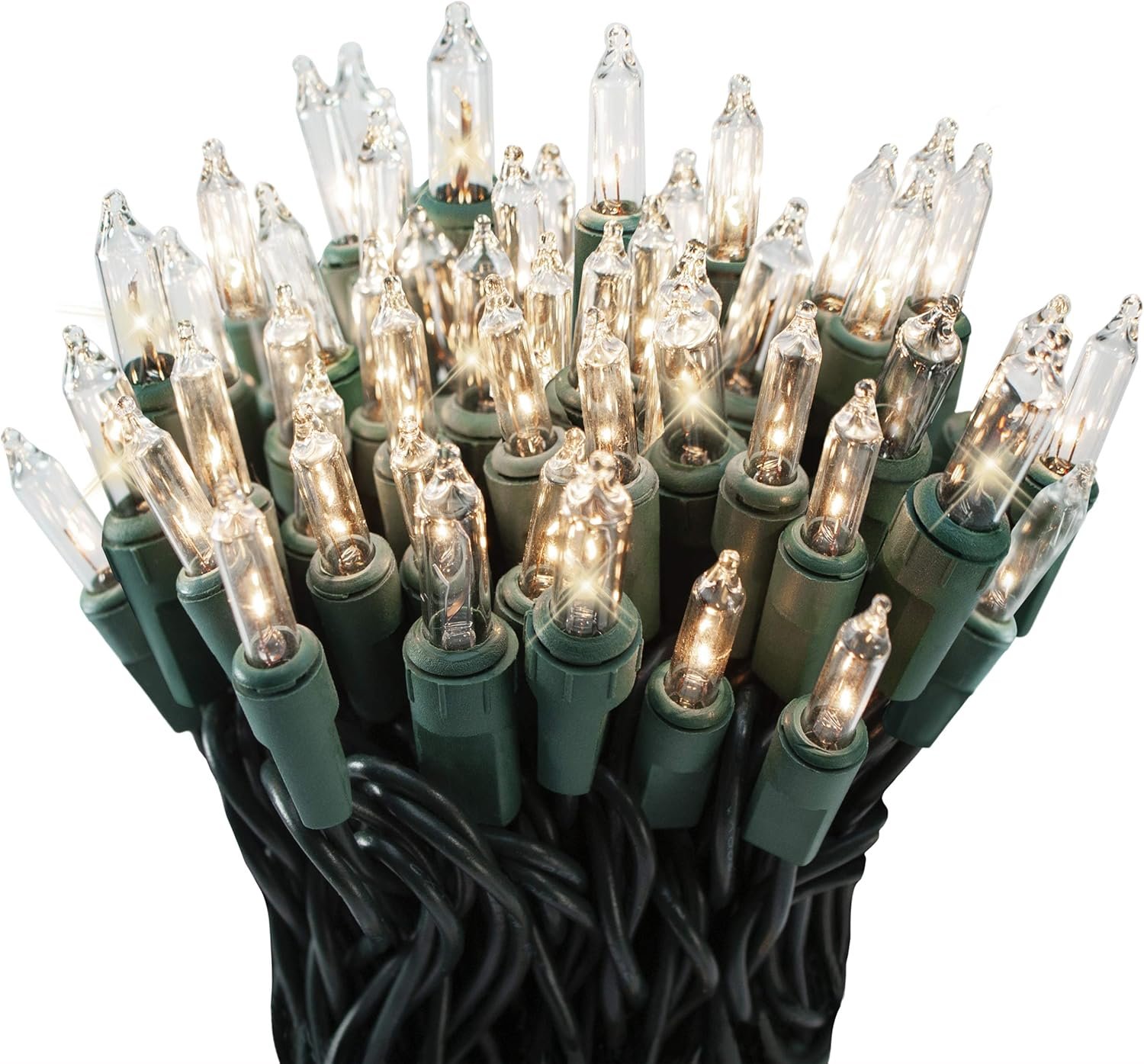 612 Vermont 100 Clear Christmas Lights, 12 Lights Twinkle, Indoor and Outdoor Use, Connect up to 4 Sets, Lighted Length 20.6', Total Length 21.8' - Image 2