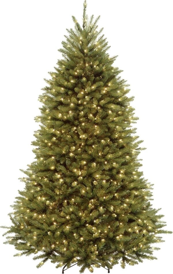 National Tree Company Pre-Lit Artificial Full Christmas Tree, Green, Dunhill Fir, Dual Color LED Lights, Includes Stand, 7.5 Feet, Dual Colored Lights - Image 2