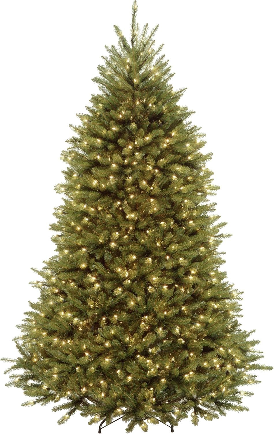 National Tree Company Pre-Lit Artificial Full Christmas Tree, Green, Dunhill Fir, Dual Color LED Lights, Includes Stand, 7.5 Feet, Dual Colored Lights - Image 2