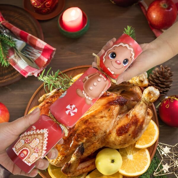 ceiba tree 10 Pack Christmas Crackers Poppers Party Favors Non-Snap No Popping Table Supplies Games with Toys Gifts Party Paper Hats Joke Paper - Image 10