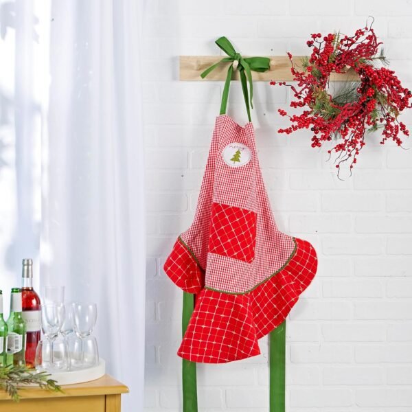 DII Women's Christmas Kitchen Apron Adjustable Adult Size for Cooking, Baking, Crafting & Entertaining - Image 3