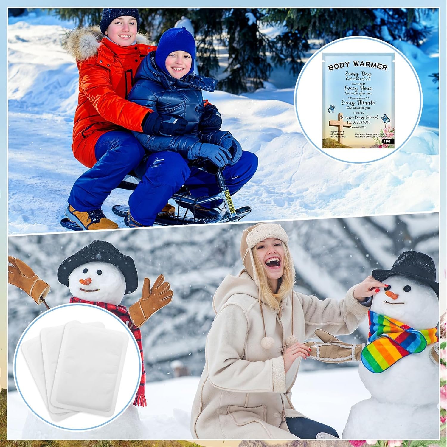 48 Pcs Christmas Body Warmers Gifts Bulk Bible Body Warmers for Cold Weather Disposable Adhesive Christian Body Warmers Homeless Gifts Hand Warmers Patch for Homeless Employee Appreciation Gifts - Image 8
