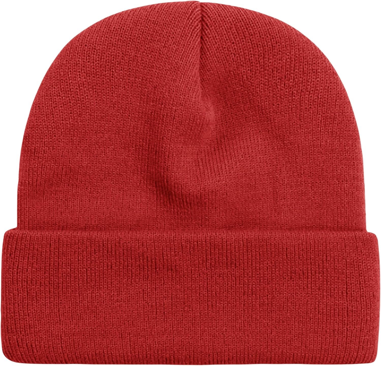 12 Pack Winter Beanie Hats for Men Women, Warm Cozy Knitted Cuffed Skull Cap, Wholesale - Image 10
