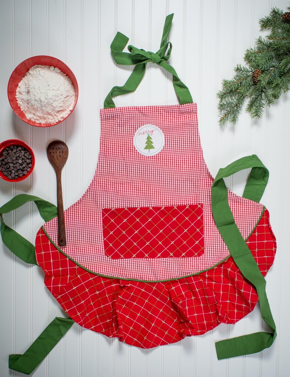 DII Women's Christmas Kitchen Apron Adjustable Adult Size for Cooking, Baking, Crafting & Entertaining - Image 6