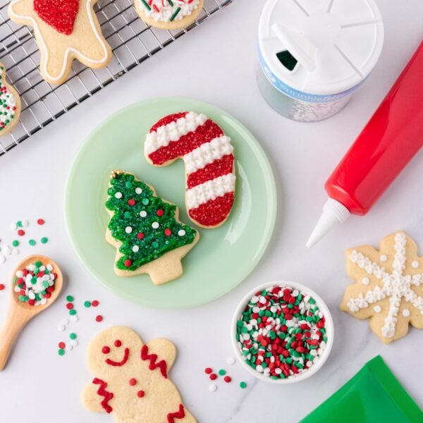 Sweets Indeed Christmas Sprinkles, Holiday Edible Sprinkle Mix, Tree Confetti, Jimmies, Sanding Sugar, Perfect for Cake Decorations, Baking, Ice Cream, Cookies, Cupcake Topper, 6.45 ounces (Christmas 6 Cell) - Image 7