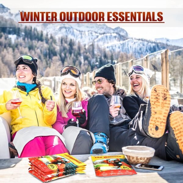 6 Pcs Lap Warmers Largest Warmers 16" x 10" Disposable Air Activated Heat Packs 8 Hours Long Lasting Camping Outdoor Sporting Events Cold Weather Gift Pairs with Any Blanket Heat up in 30 Minutes - Image 8
