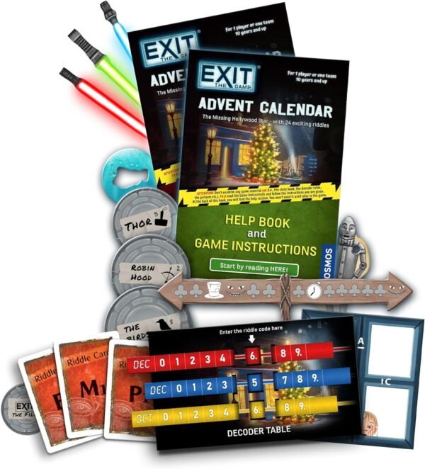 EXIT: The Game - Advent Calendar - The Missing Hollywood Star | Christmas | Calendar | Advent | Mystery Game | Family Activity | Ages 10+ - Image 5