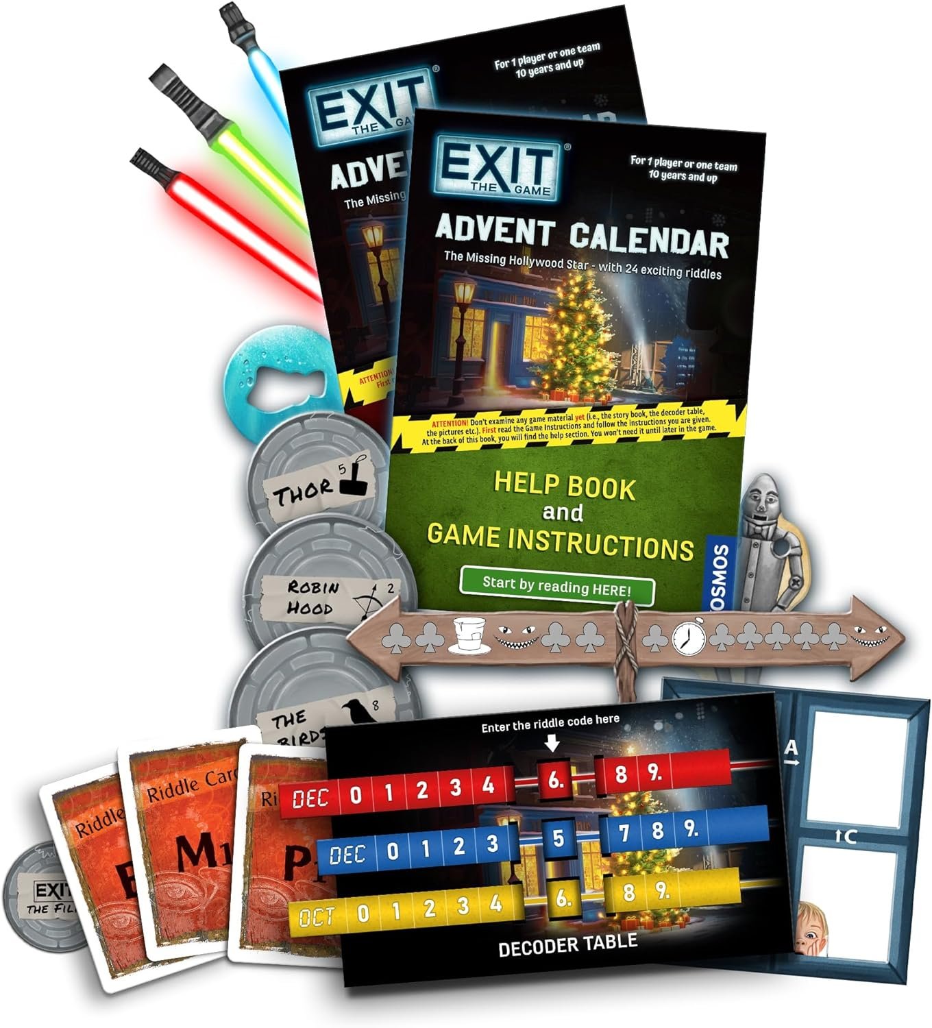 EXIT: The Game - Advent Calendar - The Missing Hollywood Star | Christmas | Calendar | Advent | Mystery Game | Family Activity | Ages 10+ - Image 5