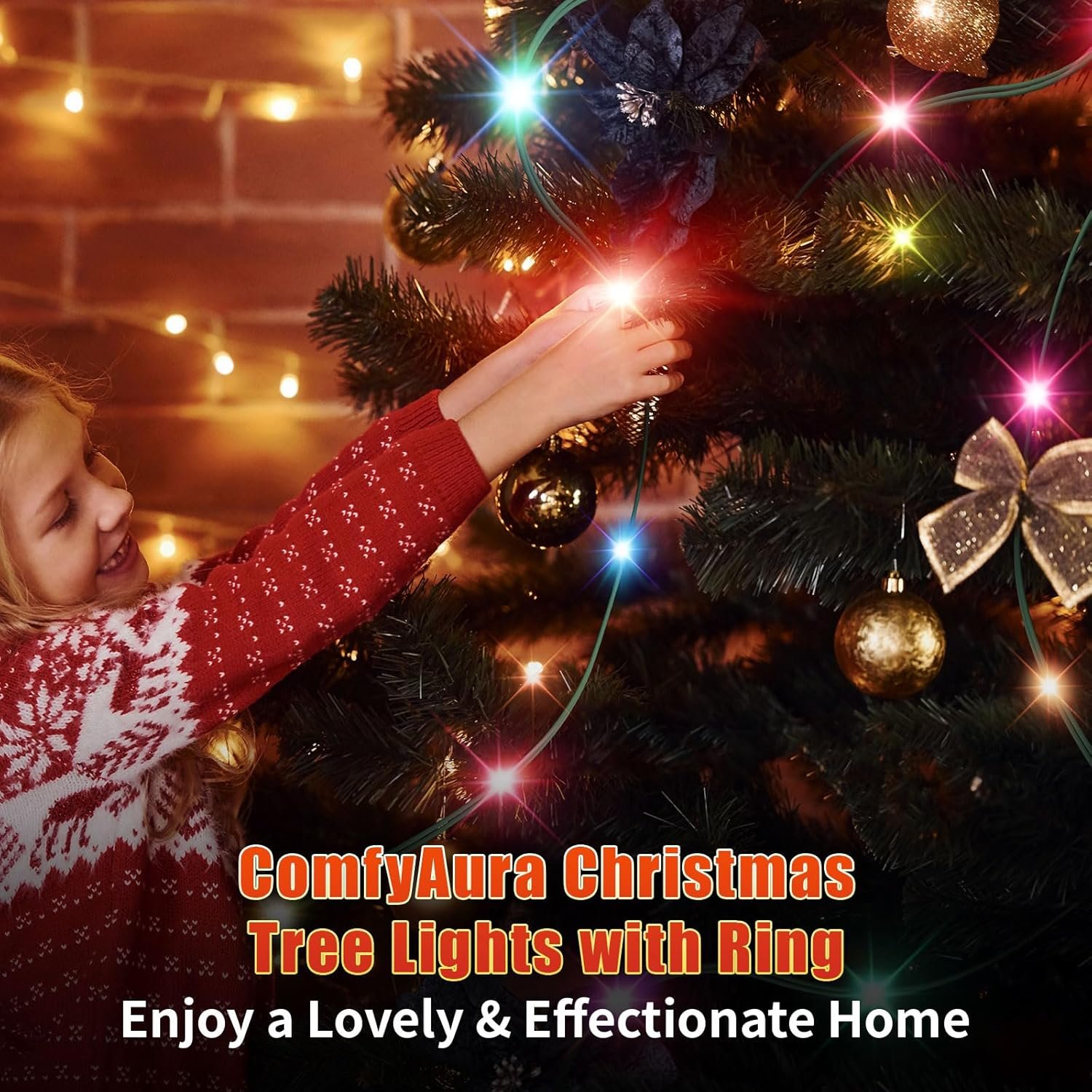 12 Modes Easy Christmas Tree Lights with Ring Indoor Outdoor - 6.56Ft x 12 Lines String 288 LED Timer Dimmable Remote Waterproof Light for 6 7 Ft Xmas Trees (Warm White or Multicolor) - Image 10
